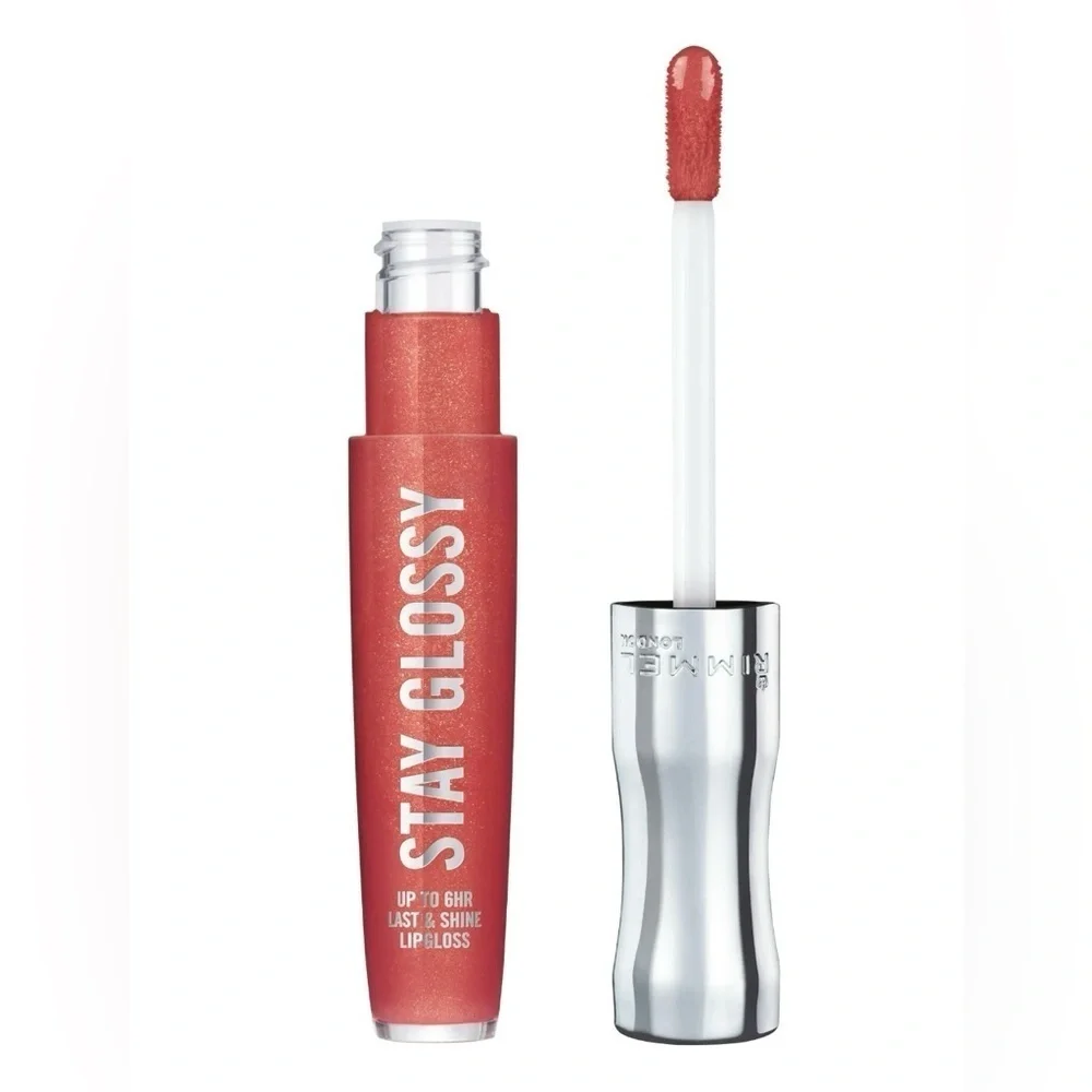 Rimmel Stay Glossy Lip Gloss, Down to Gloss, Three 0.18 oz